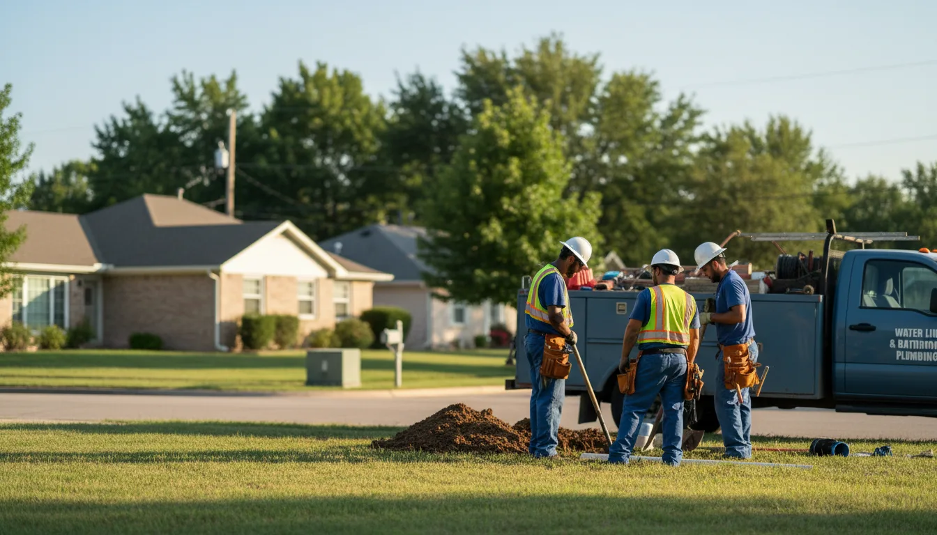 Residential water line and bathroom plumbing service in Farmington, ME